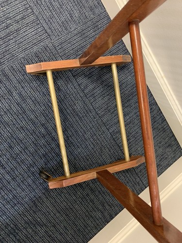 Fratelli Reguitti Brevettato Italian Wood Rolling Valet Stand Rack 1950s Vintage - Picture 5 of 8