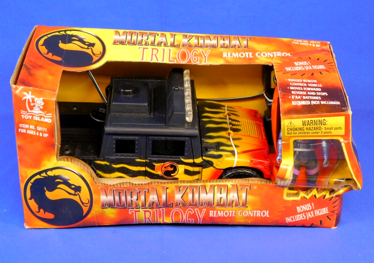 MORTAL KOMBAT TRILOGY REMOTE CONTROL HUMMER W/JAX FIGURE NEW IN