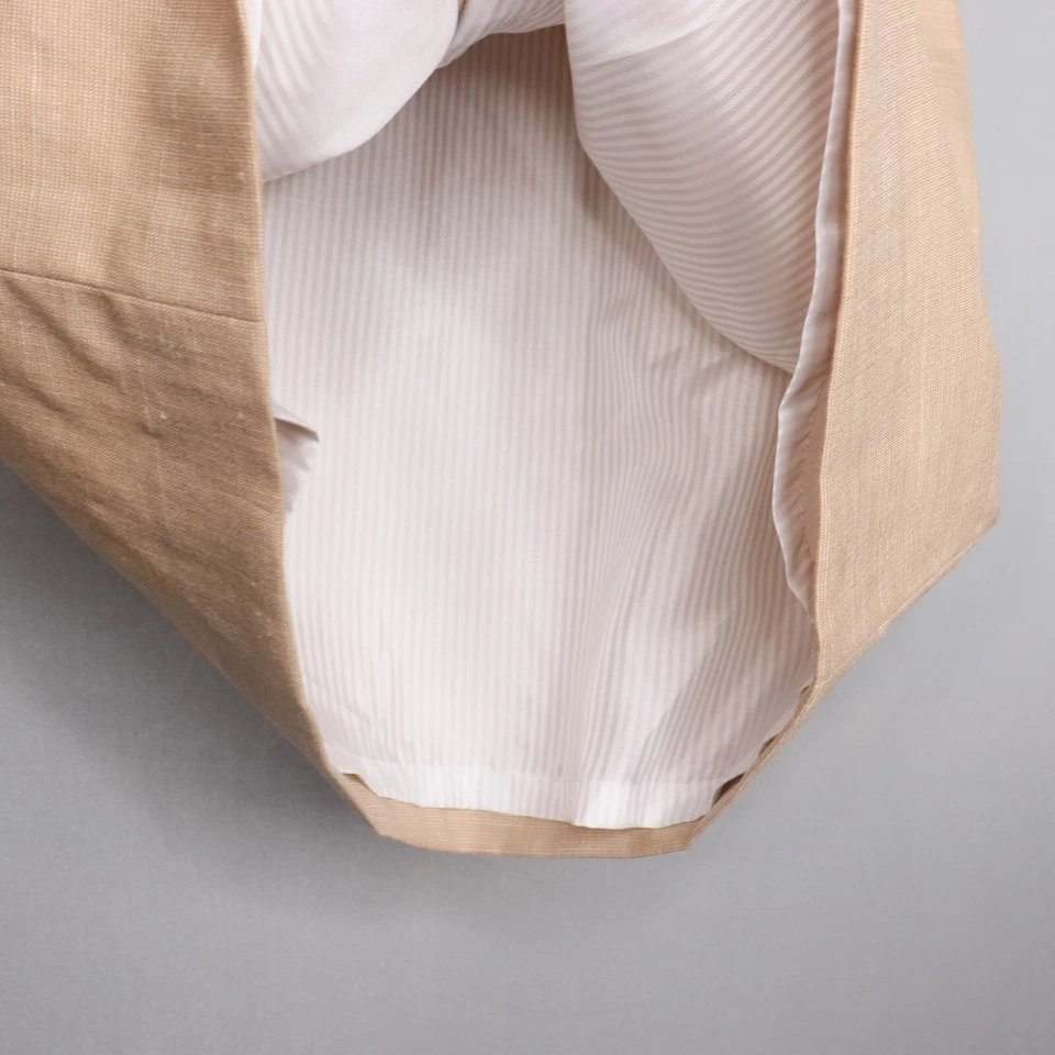 Peter Som Womens 2 Pencil Skirt Tan Midi Virgin Wool Linen Blend Office Career - Image 3 of 4