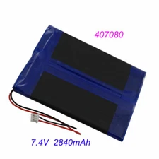 7.4V 2840 mAh Rechargeable Li-polymer Lipo Li Battery 407080 For Android DVD GPS