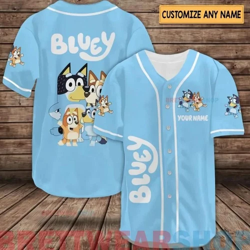 Personalized BlueyDad Baseball Jersey Printed Shirt
