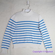 NEW J. Crew New heritage Rollneck  sweater in stripe, women size S