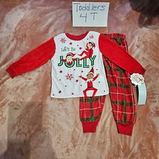 New Toddler Boys Size 4T Elf on the Shelf Be Jolly 2 Piece Fleece Pajama Set NWT