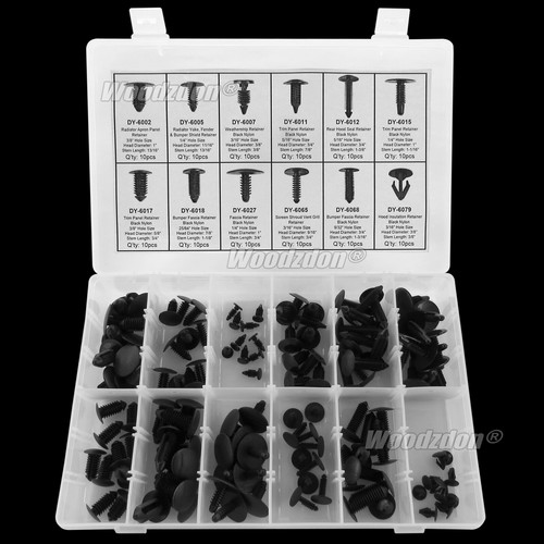 632-Piece Automotive Clip Assortment Kit - Push Retainer Fasteners For Body Panels
