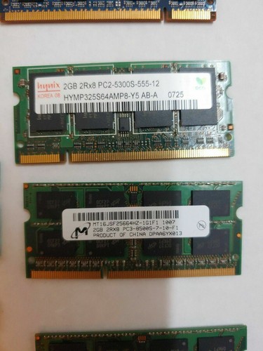 Mixed set of 14 memory ram,2GB 2Rx8 PC2-5300S-555-12,pc3-8500,pc 5300,5 are 2gb - Picture 8 of 12