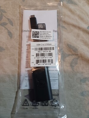 Dell USB-C to 2.5 Gbps Ethernet Adapter Model DELL-SA224-BK NEW/SEALED