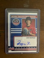2023 Panini Zion Theophilus USA National Team Auto