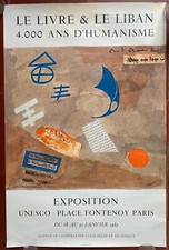 Plakat Ausstellung das -buch und Die Libanon 4000 Ans D'Humanismus Unesco