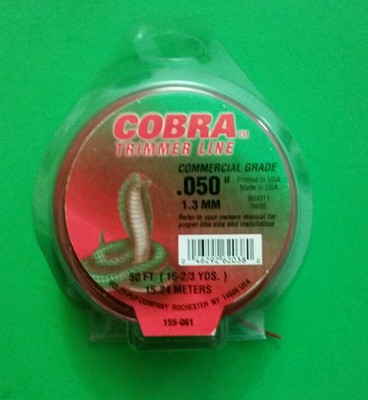 STRING TRIMMER CUTTING LINE .050  1.3 mm  50 FT RED ROUND USA 