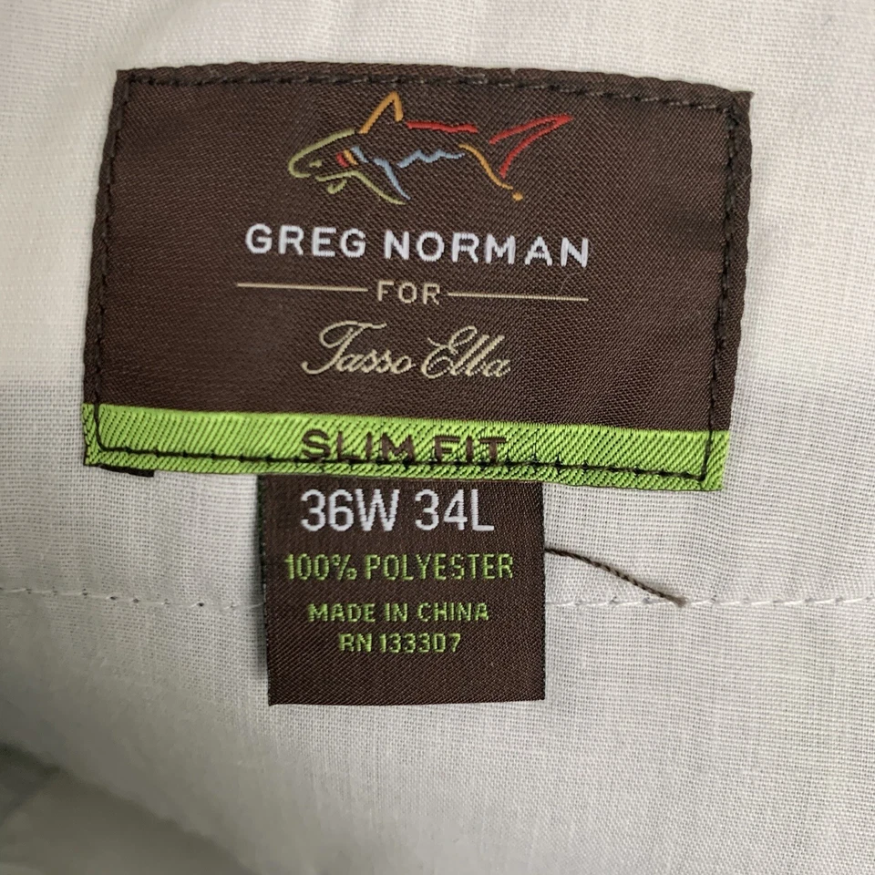 Pantalones de golf Greg Norman para Tasso Elba para hombre 36x34 calce ajustado azul activo Foto 2 de 4