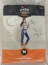 HYDE EEK BOUTIQUE Adult Women's Silver Shiny Leotard CosPlay Size M NEW