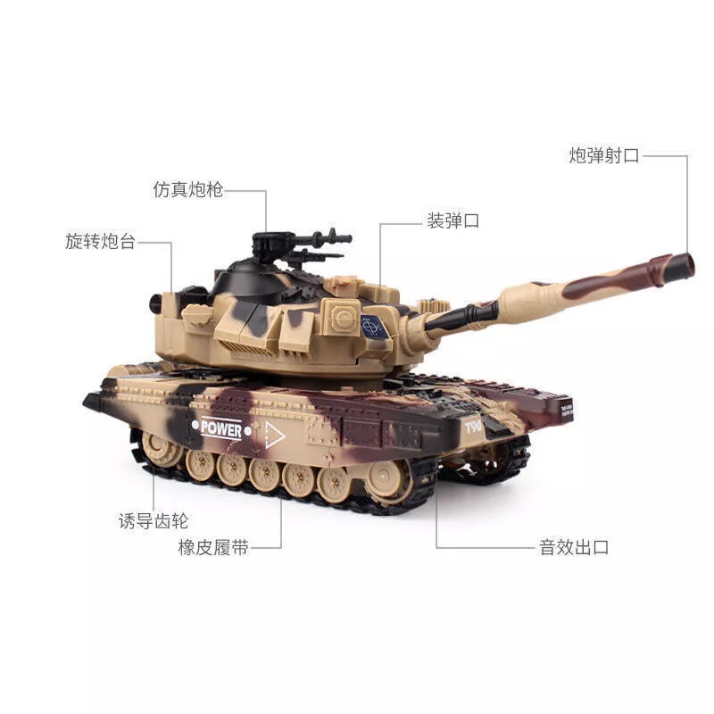 1:32 Main Battle Tank Military War Remote Control w/ Shooting Bullets RC Toy Kit - Image 3 of 4