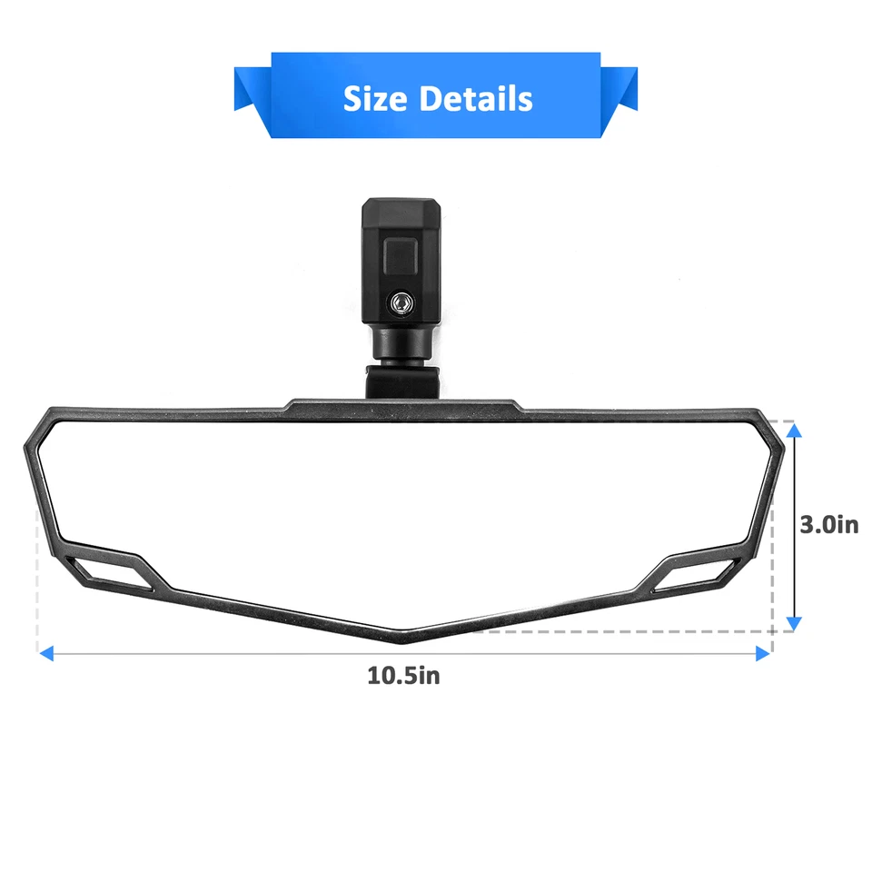 Set of Racing Rear LED Side+Center Mirrors For Yamaha YXZ1000R 2016-2025 - Image 2 of 4