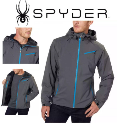 Spyder Fanatic XL Ski Winter Ski Snowboard Jacket Gray Hooded Grey