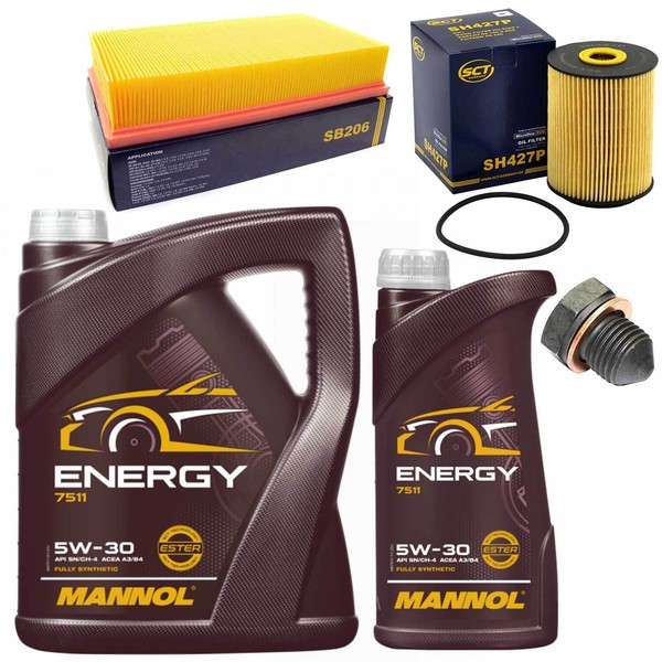 MotoröL Filter Set 5W-30 6 Liter + ÖLablassschraube FüR VW Passat Variant 2.8-image
