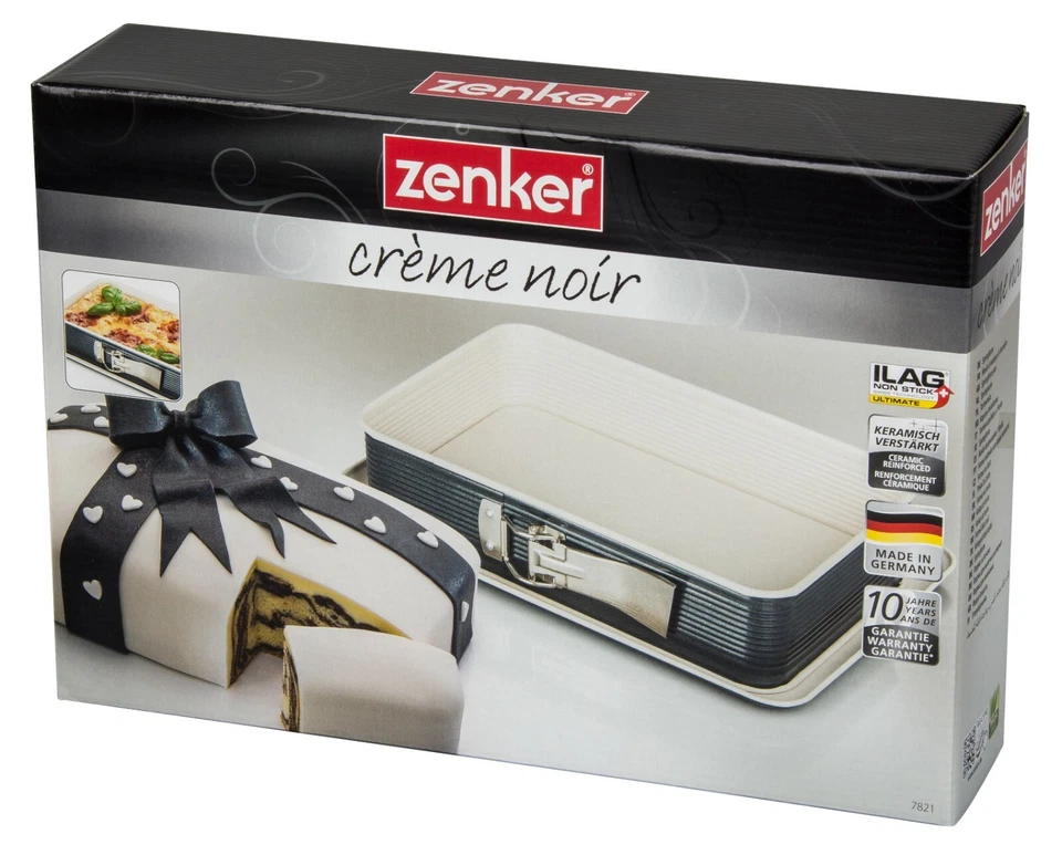 Zenker Rechteckige Springform CREME NOIR Backform Stahlblech Kuchenform antihaft - Bild 3 von 3