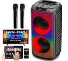 Vocal-Star Portable Bluetooth Karaoke Machine 100w Speaker Lights 2 Mics (355BT)