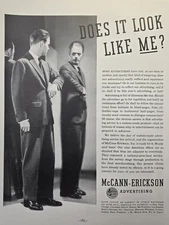 McCann Erickson Advertising Custom Made Tailored Mirror Vintage Print Ad 1936