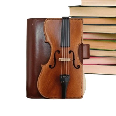 Vintage Violin Leder Notebook Retro Meeting Journal Ledertagebuch für Rezept