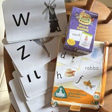 Early Learning Centre Giant Alphabet Flashcards & Kipper Word Games Age 2-6