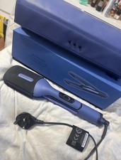 GHD Duet Style Wet to Dry Hot Air Styler Blue Boxed with Pouch Plate Guard Used