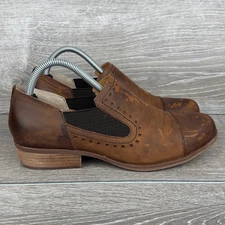 Korks by Kork-Ease Gertrude Women’s Sz 9M Brown Leather Slip-On Almond Toe Shoes