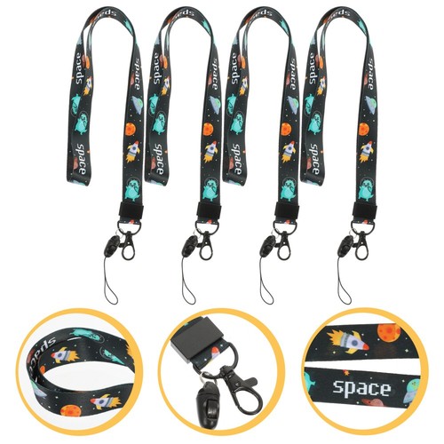 4 Pcs Cartoon Lanyard Child Hanging Ropes for Children Cell Phone