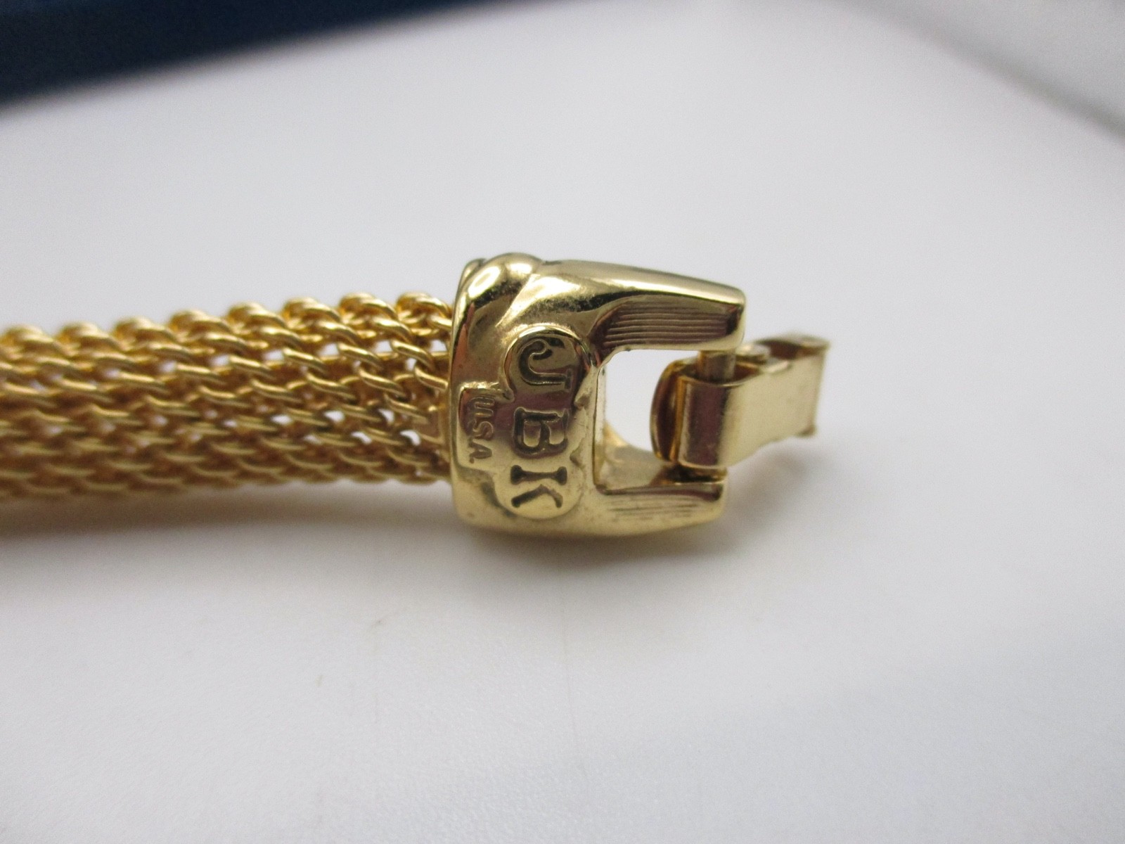 VTG Camrose & Kross JBK Blue Rhinestone Mesh Bracelet w/Matching Earrings NIB