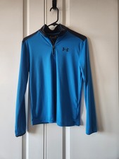 Under Armour Youth L Loose Lightweight Heatgear 1/4 Zip Pullover Blue