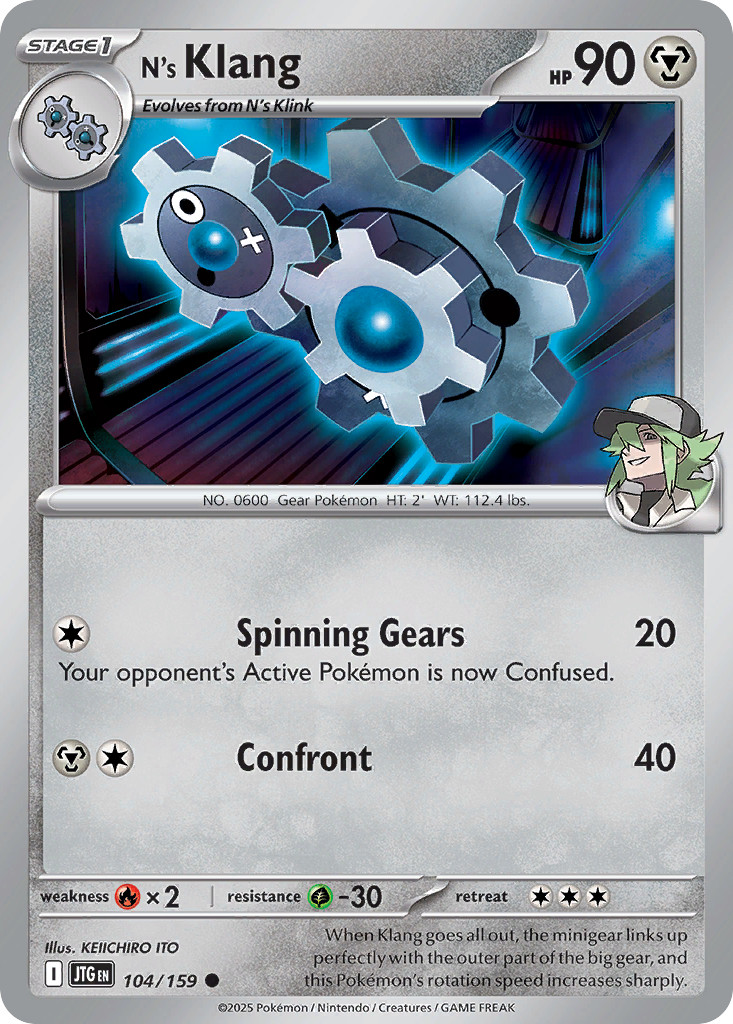 N's Klang 104/159 Common Journey Together Pokemon Near Mint