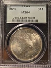 1923 Peace Silver Dollar - PCGS Certified MS64 Green Holder