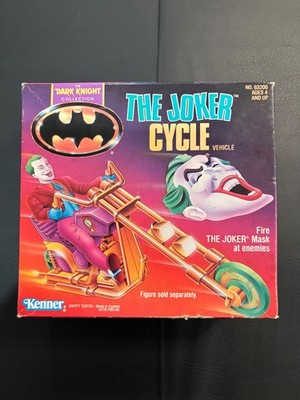 1990 The Joker Cycle Vehicle Dark Knight Collection Open box; still in plastic