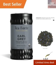 Handcrafted Earl Grey Organic Black Tea Blend - Makes 35-50 Exquisite Cups