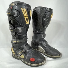 SIDI Crossfire Riding Boots Mens Sz 7.5 Motorcycle Motocross MX Dirt Bike Black