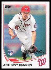 2013 Topps Update #US233 Anthony Rendon RC Rookie Debut Card Nationals. rookie card picture