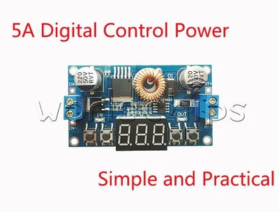 5A Digital Control Power Supply DC-DC Step-Down Charge Module LED  Voltmeter New