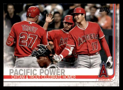 #ad 2019 Topps Update Shohei Ohtani Rookie Pacific Power Mike Trout RC #US189 $1.37