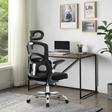 Ergonomic Office Chair, High Back Mesh Desk Chair with Adjustable Headrest, Swiv