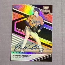 Sam Weatherly Auto 2020 Elite Extra Edition Autograph Rockies