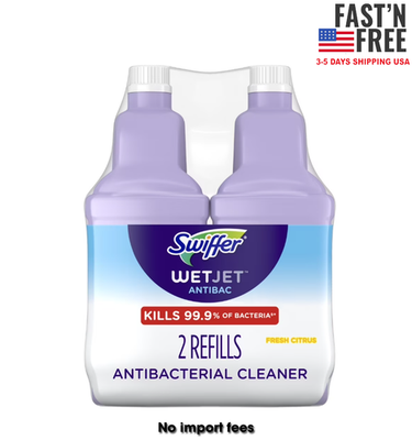 #ad Swiffer Wet Jet Mop Refill Solution Floor Cleaner 42.2 fl oz 2 Pack $18.33