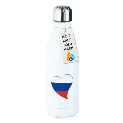 Trinkflasche Russland Flagge Herz Geschenkidee Russland Geschenk Präsent Mitbrin