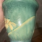 Roseville Pottery Zephyr Lily Planter Flower Pot Saucer Underplate 672-5 Vintage — photo 4