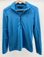 Toni Sailer Blue Turquoise Half Zip Swarovski Pullover Size 6