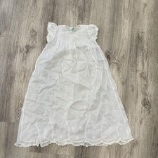 Vintage Tiny Tots Christening gown slip Embroidered Sheer Infant Baby Cottage