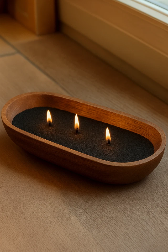 Kerzensand 1 KG | inkl. 10 Dochte á 10cm | schwarz | Wachsgranulat | DIY - Bild 3 von 4