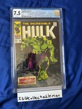 Incredible Hulk 105 1968 Cgc 7.5  Marvel 1st Missing Link Custom Label