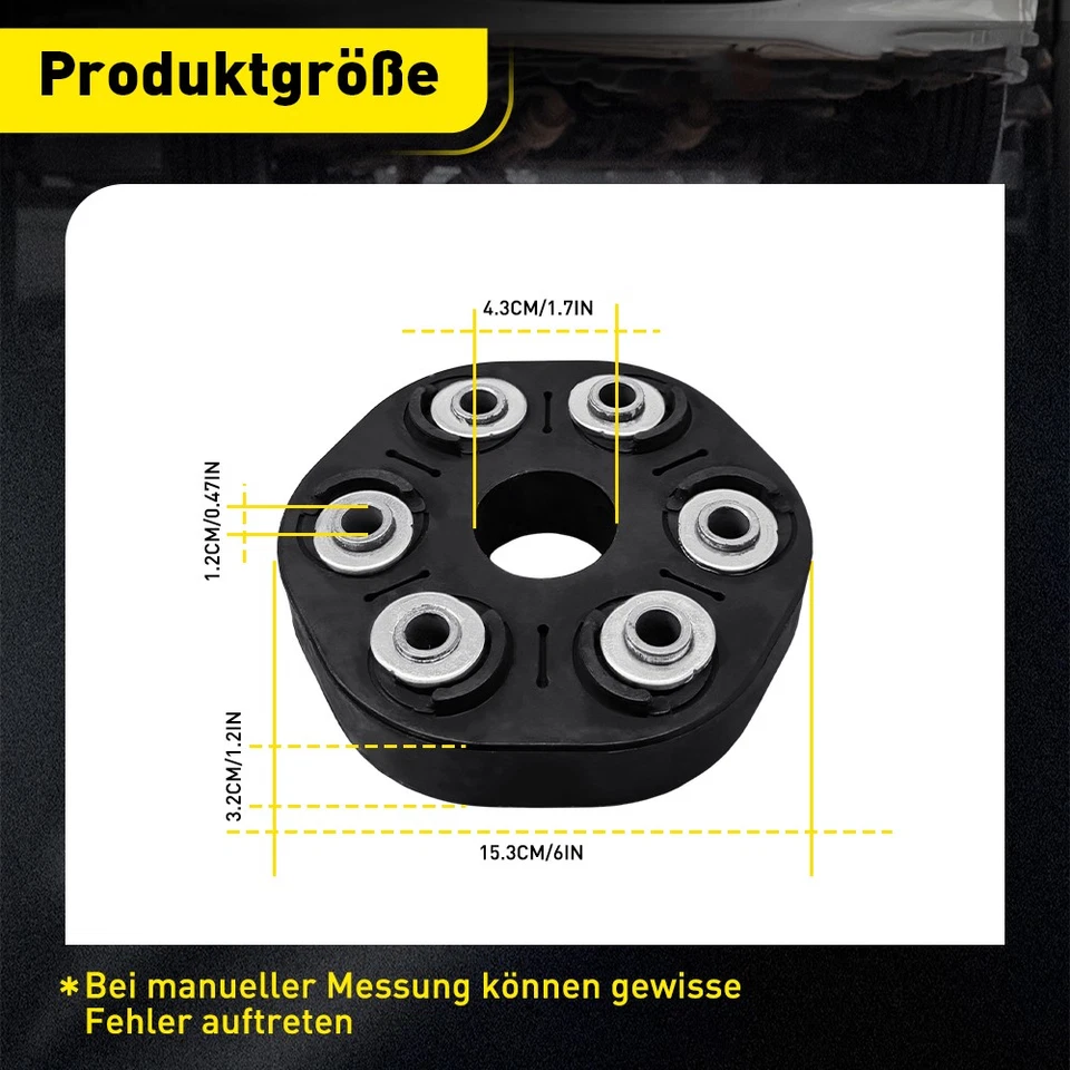 Hardyscheibe Kardanwelle Vorne Für BMW 5 E39 E60 E61 6Er E63 E64 525d 530d 635d - Bild 4 von 4