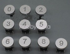 6 6mm 10 Numbers 0-9 Blue Led Dia 10mm Cap 12V Momentary Tact Push Button Switch