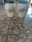 Vintage Mt. Washington Hand Painted Milk Glass Salt And Pepper Shakers