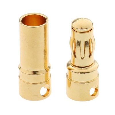 10 Pairs Gold-plated Connectors RC Battery ESC Motor Banana Plug 3.5mm 3.5